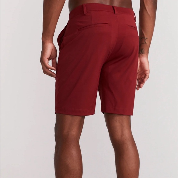 Classic Men's Flat Front Shorts Maroon - Picture 2 of 4